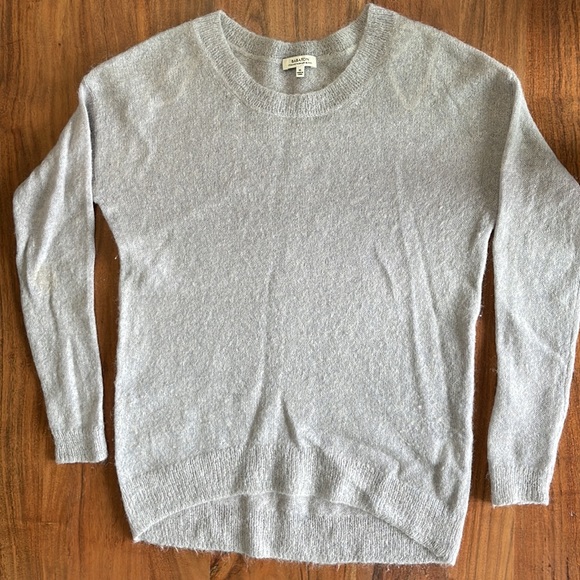 Babaton- Light gray Italian Mohair Sweater - Drop sleeve Long - Size XS - Picture 3 of 9